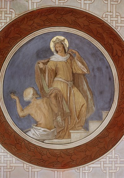 St. Elisabeth Giving Her Coat to a Beggar, c.1855 by Moritz Ludwig von Schwind
